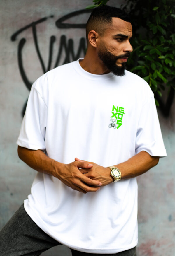 OVERSIZED WHITE GREEN RAY